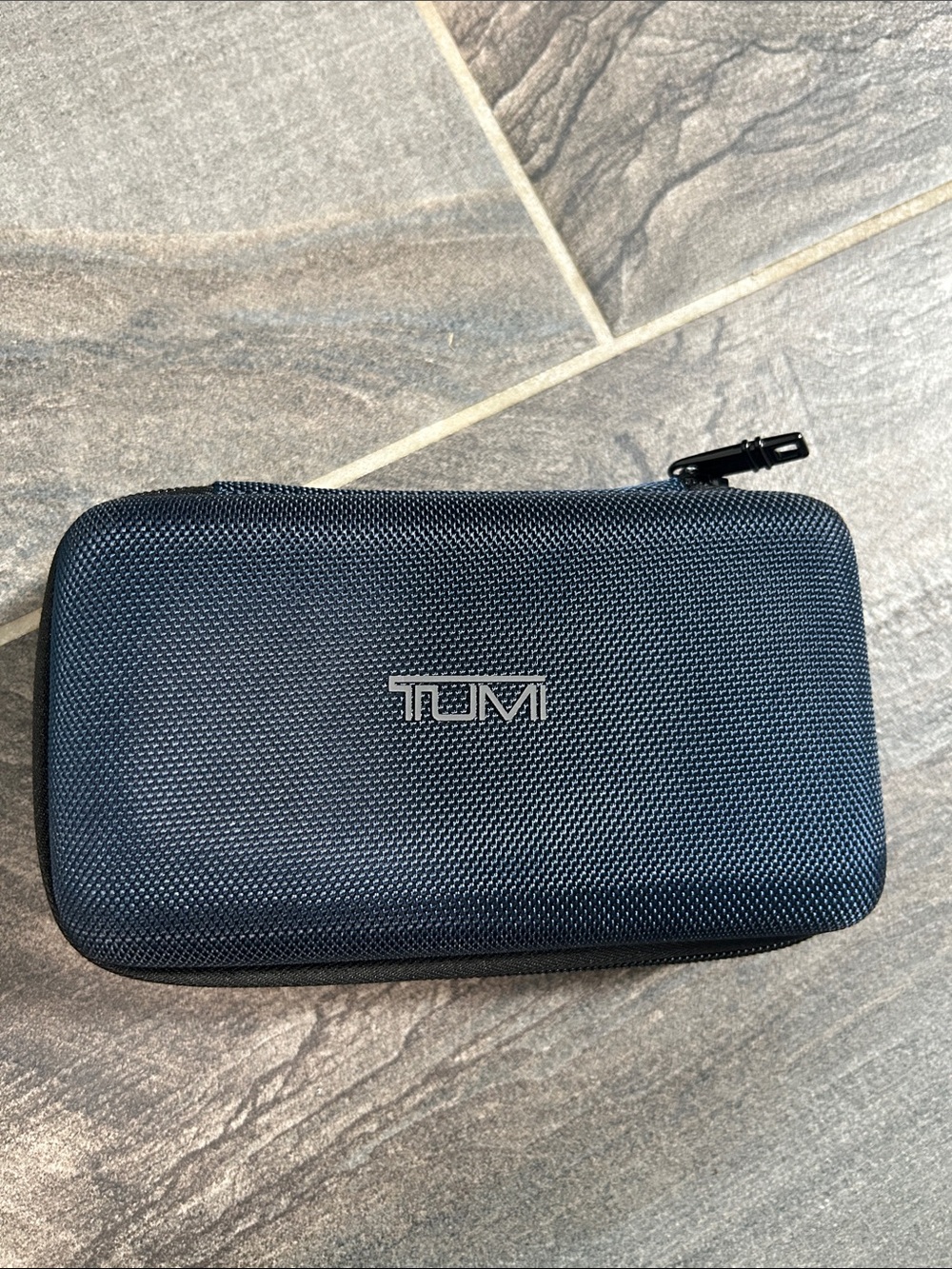 Tumi Navy Hard Shell Accessory Case
